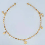 Tobillera Gc Figuras 4.1gr / 26.5cm / 3.3mm Oro Amarillo 18K &