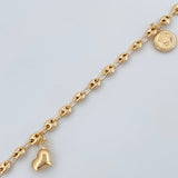 Tobillera Gc Figuras 4.1gr / 26.5cm / 3.3mm Oro Amarillo 18K &