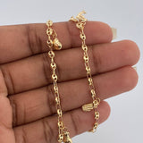 Tobillera Gc Figuras 4.1gr / 26.5cm / 3.3mm Oro Amarillo 18K &
