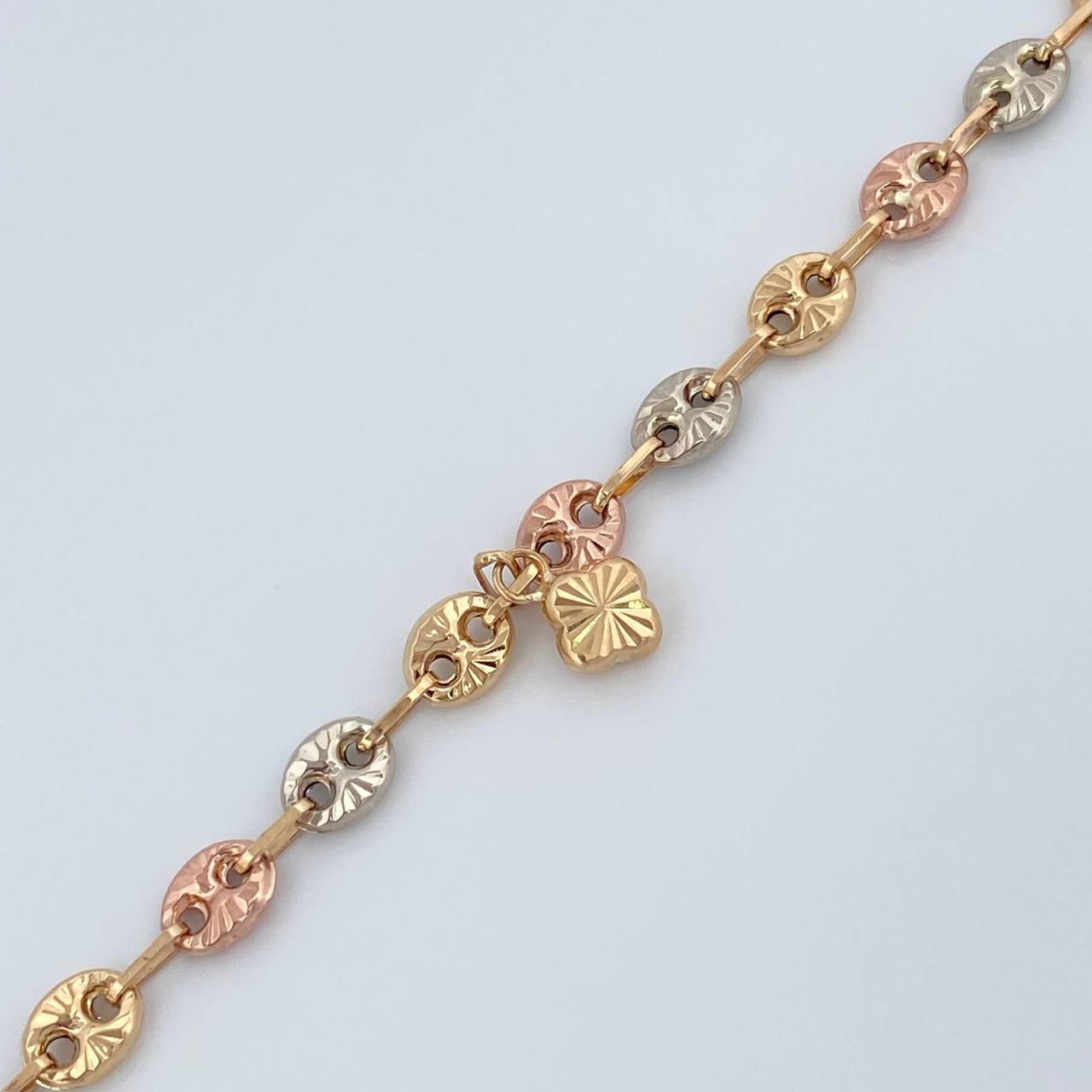 Tobillera Gc Treboles 6gr / 26.3cm / 4.88mm Tres Oros 18K &