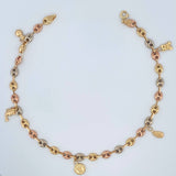 Tobillera Gc Figuras 5.55gr / 26cm / 4.96mm Tres Oros 18K &