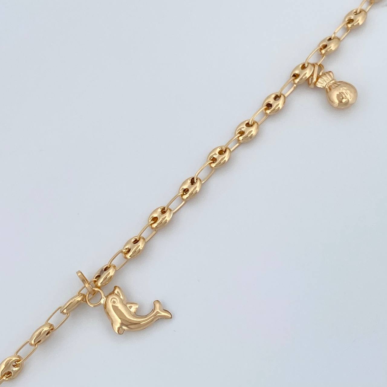 Tobillera GC 4.15gr / 27cm / 3mm Oro Amarillo 18K %