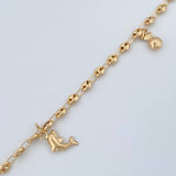 Tobillera GC 4.15gr / 27cm / 3mm Oro Amarillo 18K %