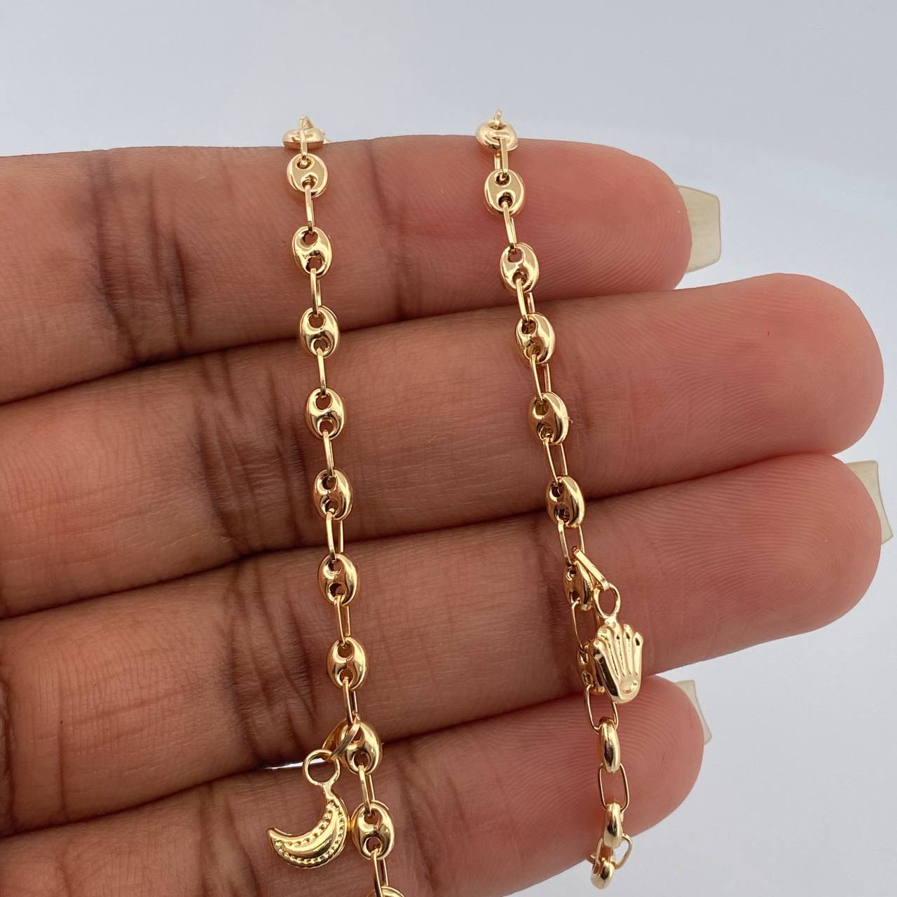 Tobillera GC 4gr / 26.5cm / 3.18mm Oro Amarillo 18K %