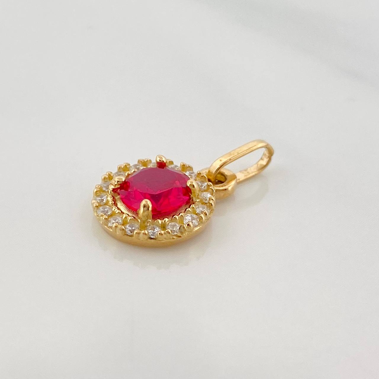 Dije Halo Redondo 1.65 g / 1.6 cm Oro Amarillo 18K