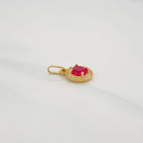 Dije Halo Redondo 1.65 g / 1.6 cm Oro Amarillo 18K