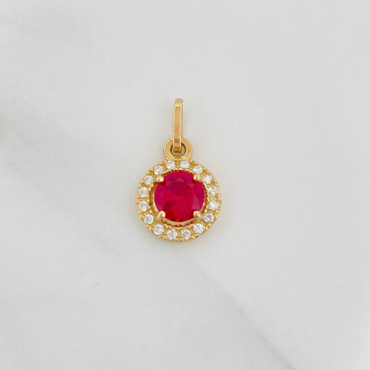 Dije Halo Redondo 1.65 g / 1.6 cm Oro Amarillo 18K