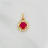Dije Halo Redondo 1.65 g / 1.6 cm Oro Amarillo 18K