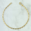 Pulso Aro Seguido 1.55gr / 20.5cm / 2.5mm Liso Oro Amarillo +3 18K *