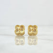 Topos Trébol VCyA 3.05gr / 10mm Diamantado Punteado Oro Amarillo Nac.Esp. 18K ©