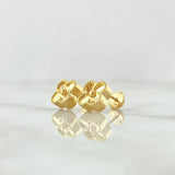Topos Trébol VCyA 2.65gr / 9mm Diamantado Punteado Oro Amarillo Nac.Esp. 18K ©