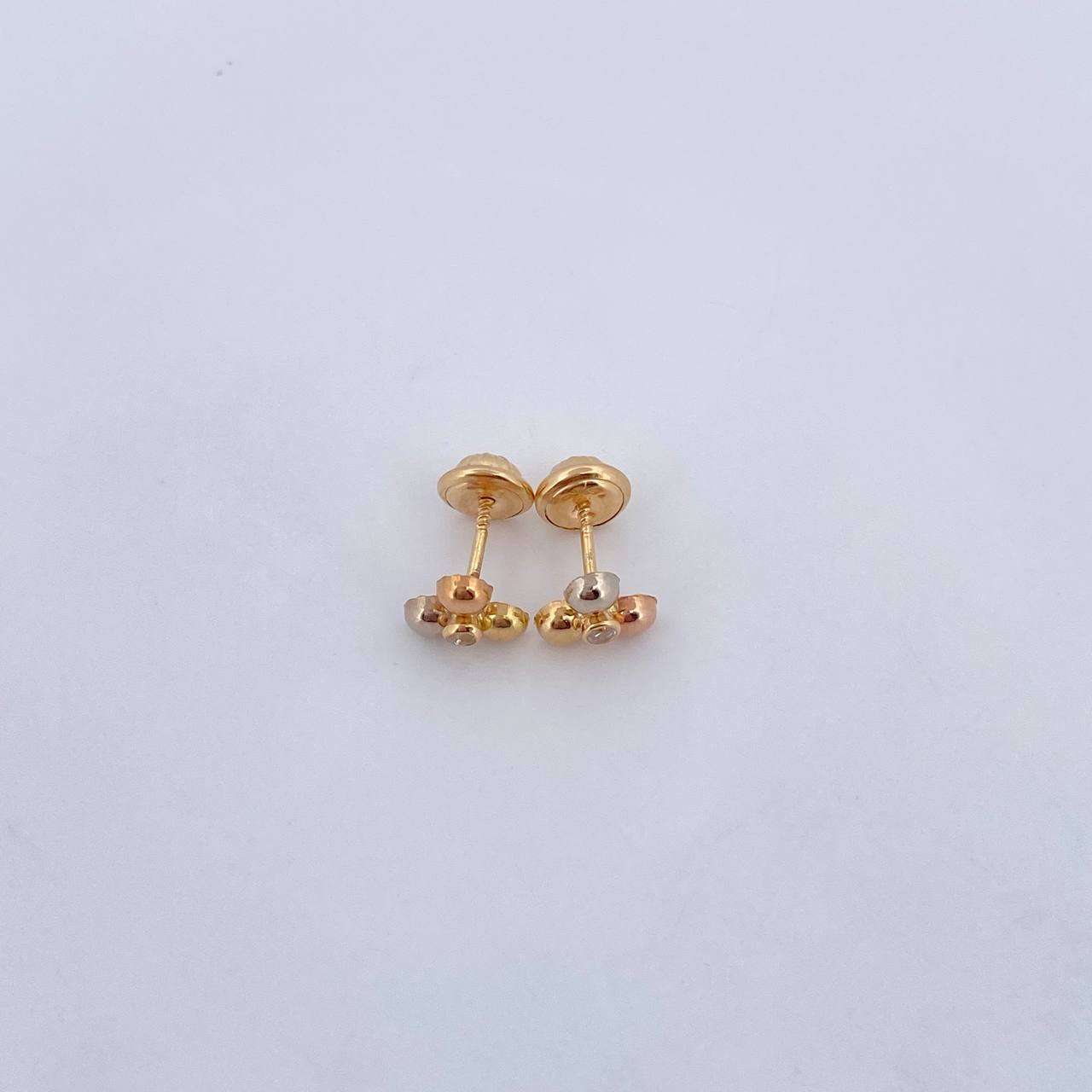 Topos Trio Bolas 0.7gr / 6.9mm / Tres Oros 18K &