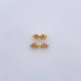 Topos Trio Bolas 0.7gr / 6.9mm / Tres Oros 18K &