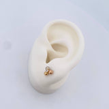 Topos Trio Bolas 0.7gr / 6.9mm / Tres Oros 18K &