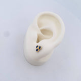 Topos Trio 0.8gr / 7mm / Oro Amarillo 18K &