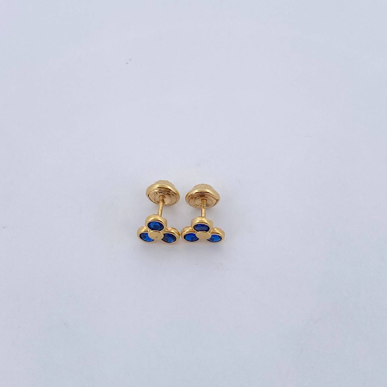 Topos Trio 0.8gr / 7mm / Oro Amarillo 18K &