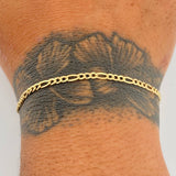 Pulso Figaro 1.4gr / 19cm / 2.2mm Oro Amarillo +1 18K &