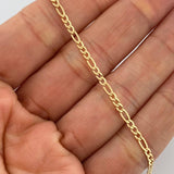 Pulso Figaro 1.4gr / 19cm / 2.2mm Oro Amarillo +1 18K &