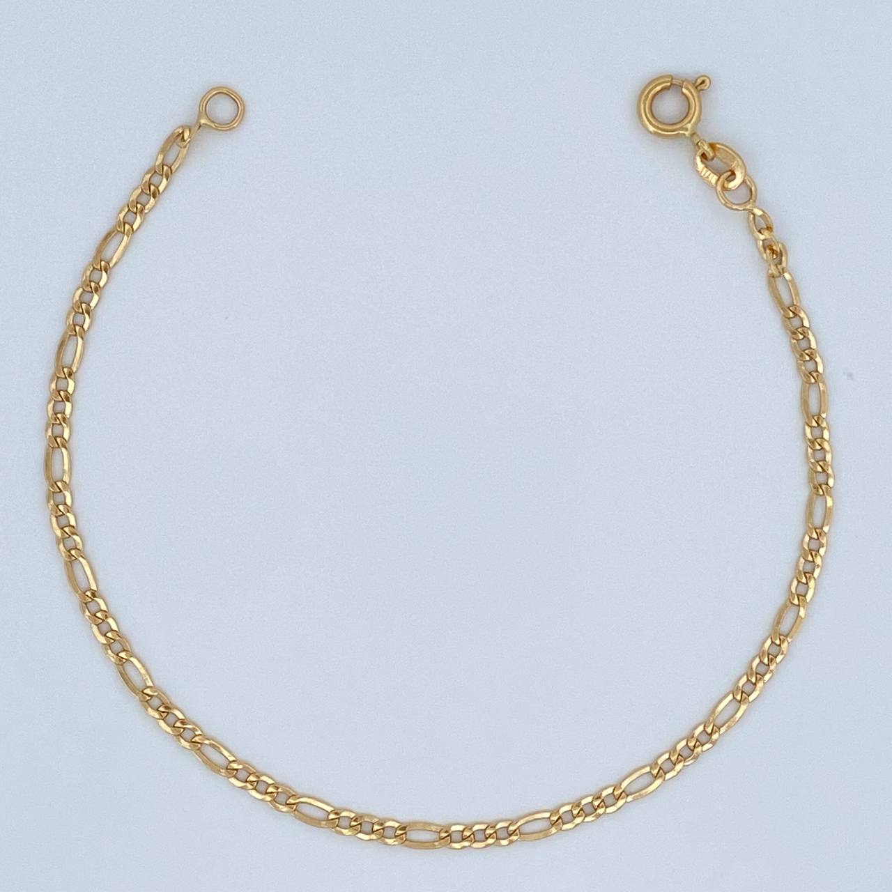 Pulso Figaro 1.4gr / 19cm / 2.2mm Oro Amarillo +1 18K &