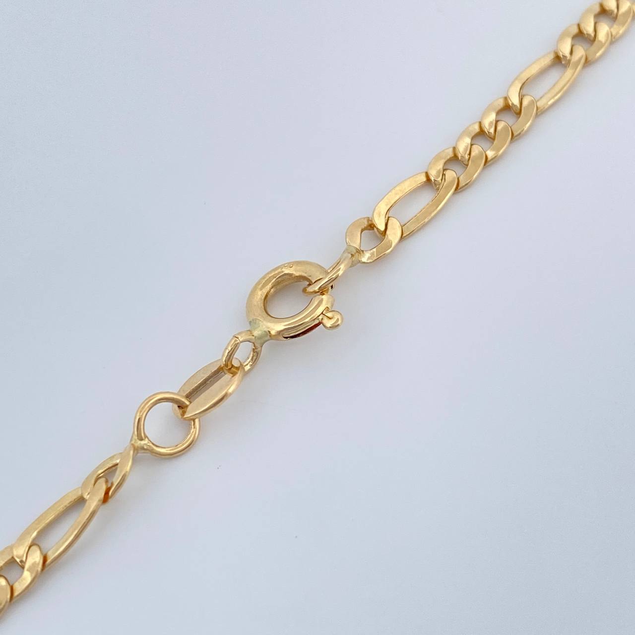Cadena Figaro 6.5gr / 61cm / 3mm Oro Amarillo +1 18K &