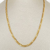 Cadena Figaro 6.5gr / 61cm / 3mm Oro Amarillo +1 18K &