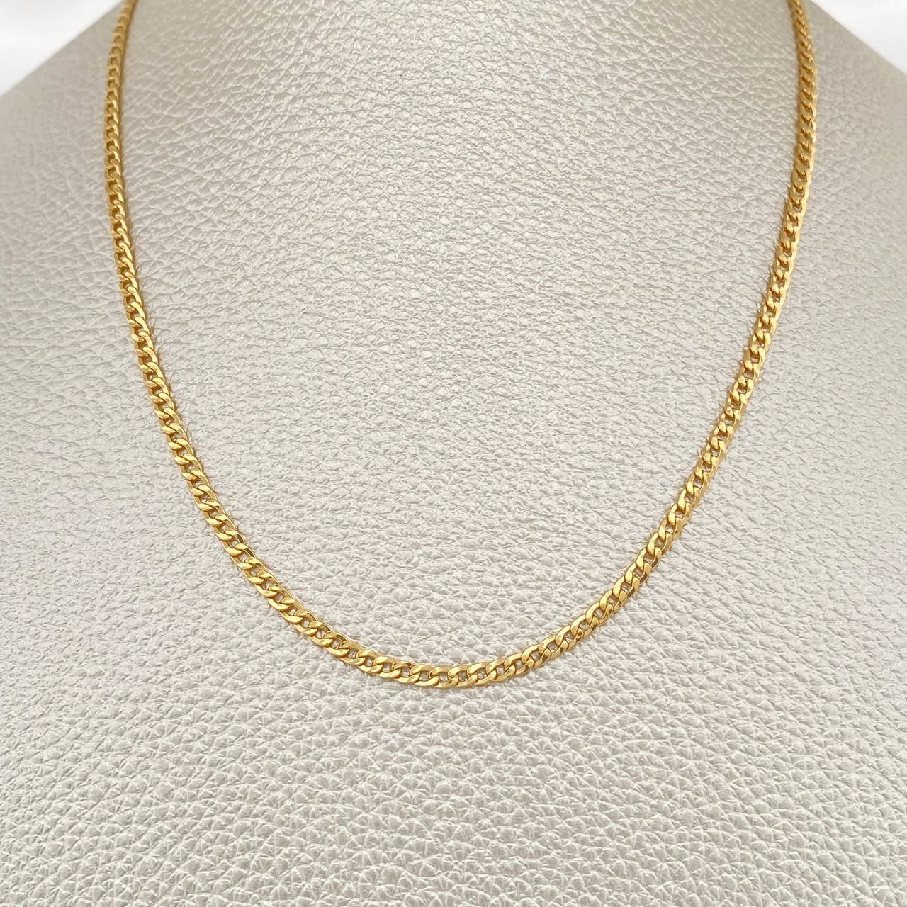 Cadena Cubana 4.6gr / 61.7cm / 3.08mm Oro Amarillo +1 18K %