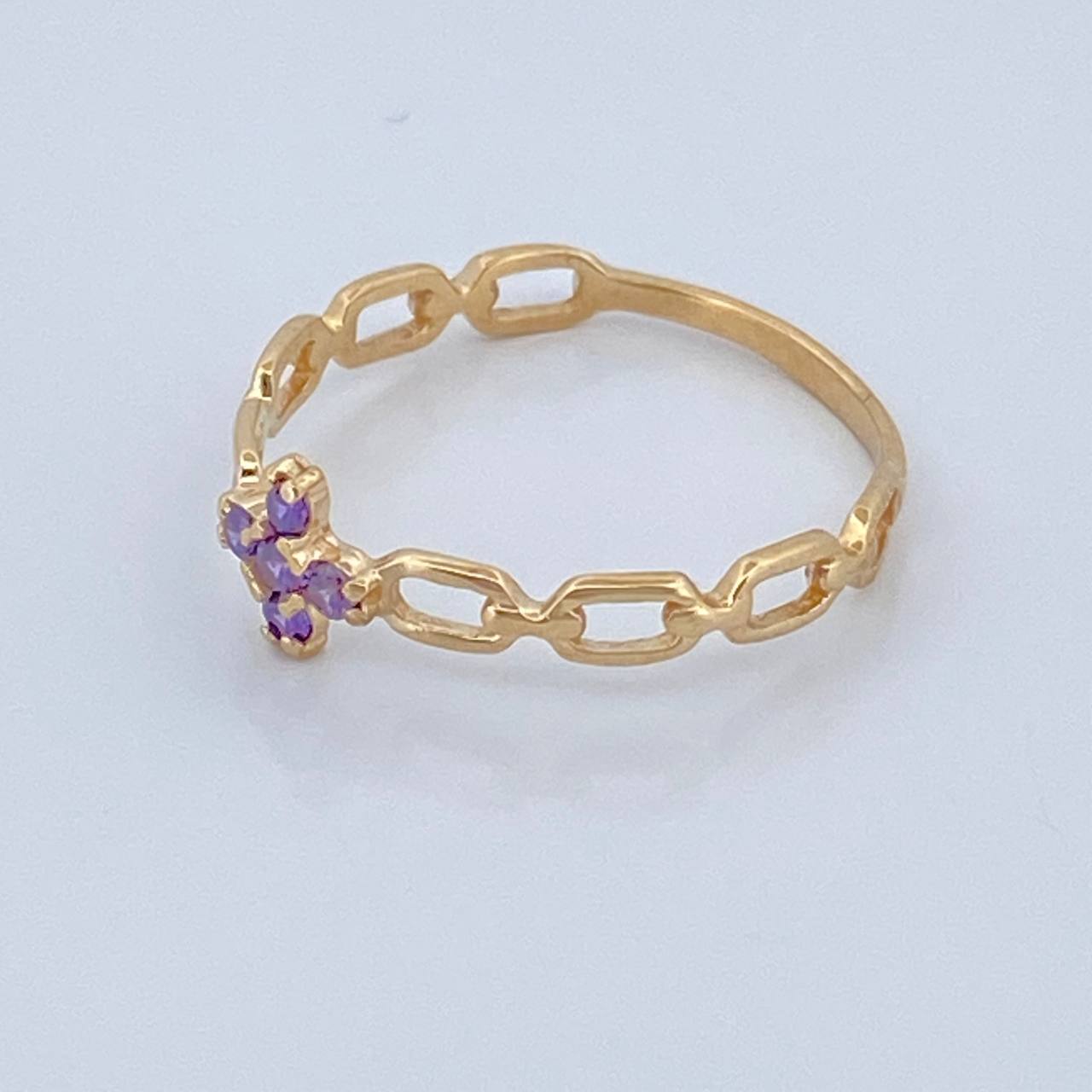Anillo Flor 0.85gr / T5 3/4 / Oro Amarillo 18K %
