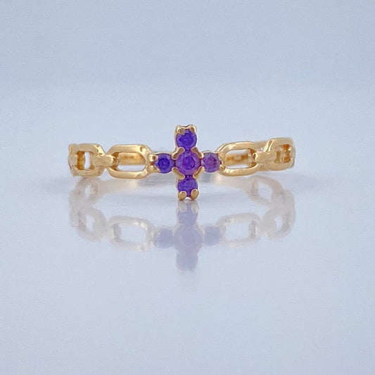 Anillo Flor 0.85gr / T5 3/4 / Oro Amarillo 18K %
