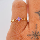 Anillo Flor 0.85gr / T5 3/4 / Oro Amarillo 18K %