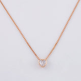 Cadena Veneciana Dije Corazón 2.25g / 45cm / 0.9mm Plata Vermeil 925