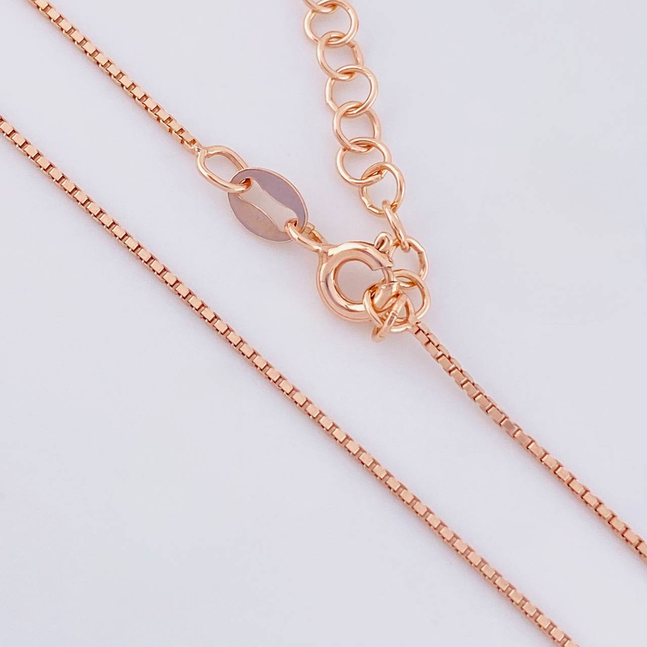 Cadena Veneciana Dije Corazón 2.3g / 45cm / 0.9mm Plata Vermeil 925
