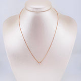 Cadena Veneciana Dije Corazón 2.3g / 45cm / 0.9mm Plata Vermeil 925