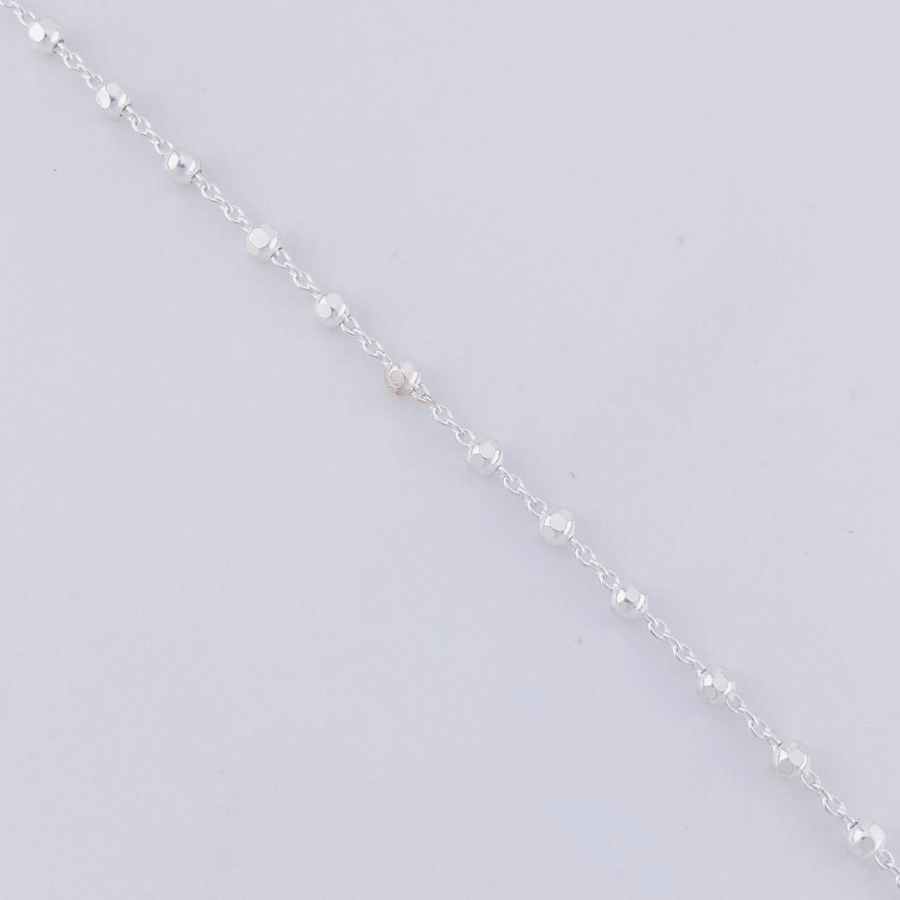 Cadena Aro Seguido Dije Moño 5.8g / 45cm / 2.5mm Plata 925