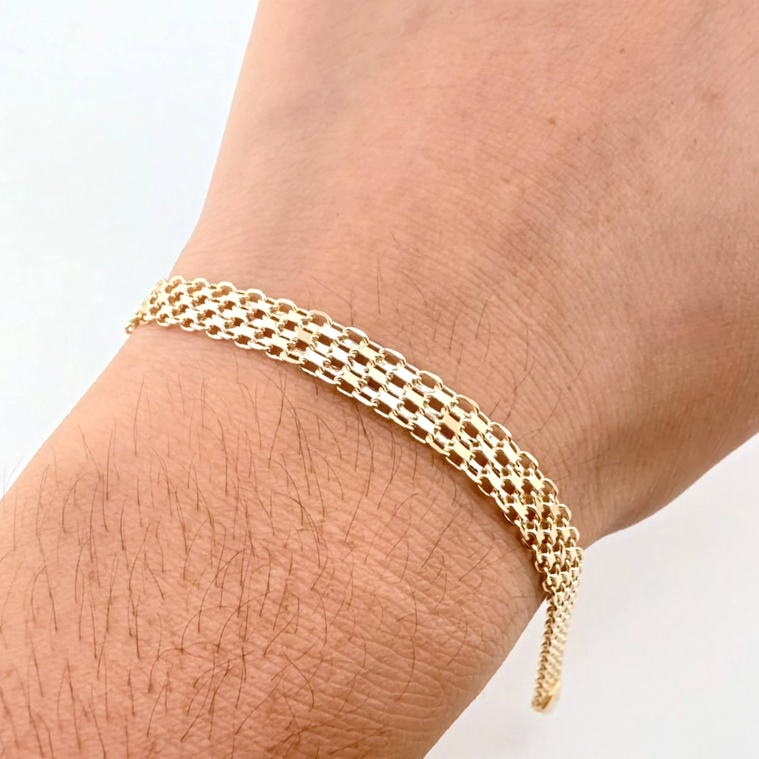 Pulso Chino 7.95gr / 19cm / 6.2mm Oro Amarillo +1 18K