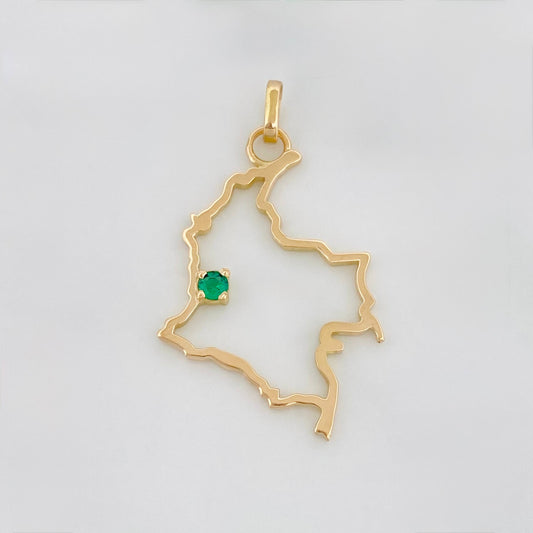 Dije Mapa Colombia 1.9 g / 3.05 cm Oro Amarillo 18K