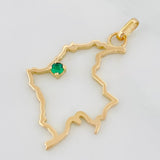 Dije Mapa Colombia 1.9 g / 3.05 cm Oro Amarillo 18K