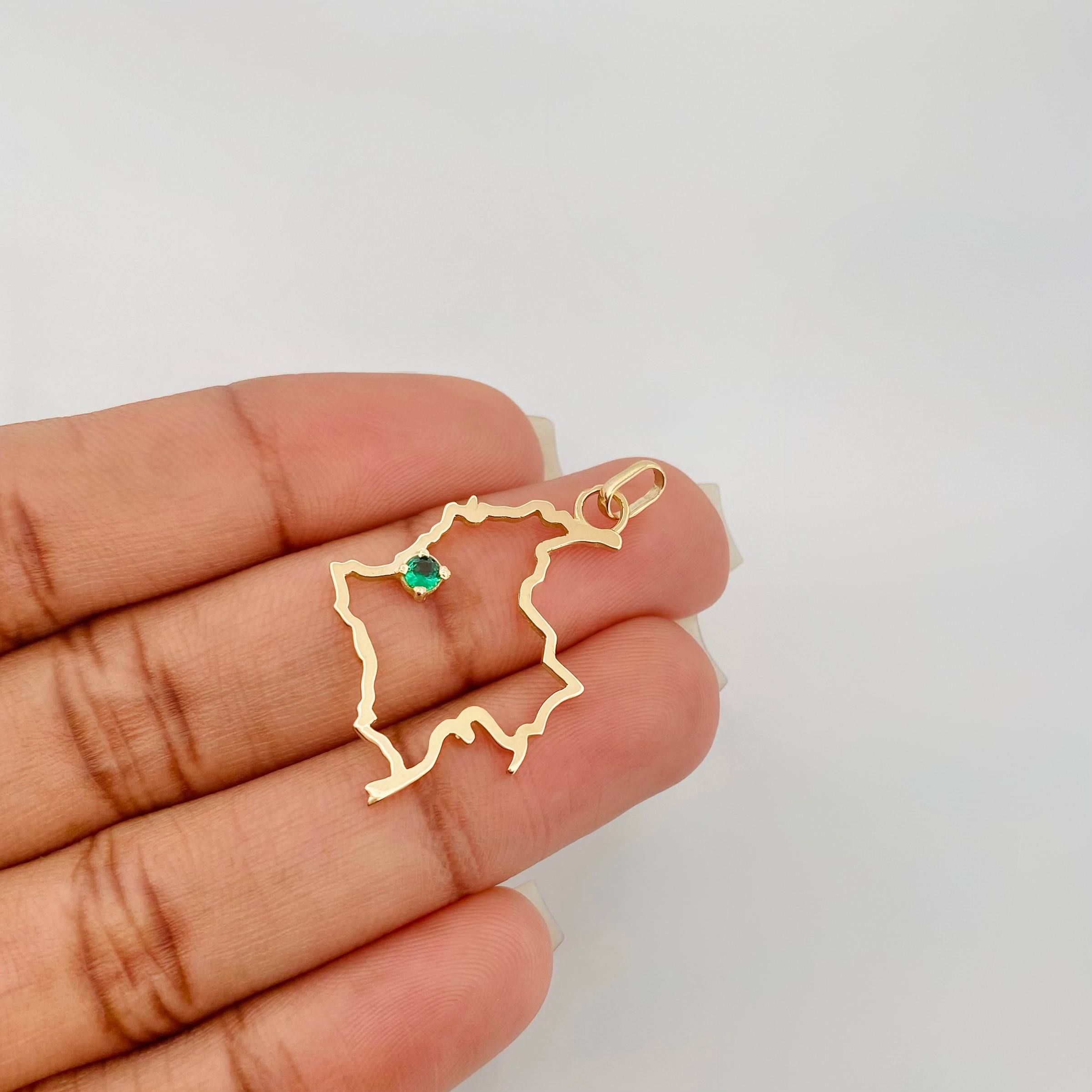 Dije Mapa Colombia 1.9 g / 3.05 cm Oro Amarillo 18K