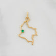 Dije Mapa Colombia 1.05 g / 3 cm Oro Amarillo 18K