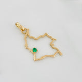 Dije Mapa Colombia 1.1 g / 3 cm Oro Amarillo 18K