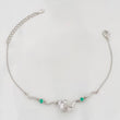 Pulso Corazon Moños Esmeralda 2.95 g / 22 cm / 1 mm Plata Rodinada 925
