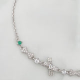 Pulso Moños Esmeralda 2.8 g / 22 cm / 1 mm Plata Rodinada 925