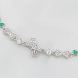 Pulso Moños Esmeralda 2.8 g / 22 cm / 1 mm Plata Rodinada 925