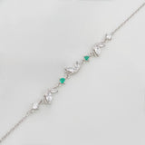 Pulso Mariposas Esmeralda 2.8 g / 22 cm / 1 mm Plata 925