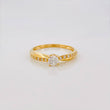 Anillo Solitario Enlazado Diamantes 39Pts 1.5 g / T6 1/2 Oro Amarillo 18K