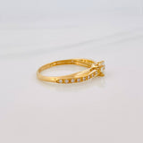 Anillo Solitario Enlazado Diamantes 39Pts 1.5 g / T6 1/2 Oro Amarillo 18K