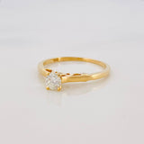 Anillo Solitario Diamantes 28Pts 2 g / T5 3/4 Oro Amarillo 18K