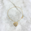 Pulso Aro Seguido 0.9gr / 19cm / 0.5mm Dije Corazon Oro Amarillo +4 *
