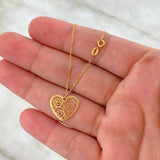 Pulso Aro Seguido 0.9gr / 19cm / 0.5mm Dije Corazon Oro Amarillo +4 *