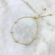 Pulso Aro Seguido 1.85gr / 20cm / 3mm Bola Diamantada Escalonada Gradual Tres Oros +4