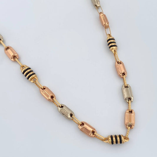 Cadena Rustica Barril 12.35gr / 56.3cm / 4.7mm Tres Oros 18K $